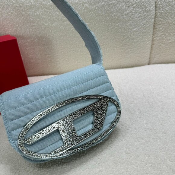 Diesel Light Blue Simple Denim Shoulder Bag - Picture 6 of 9
